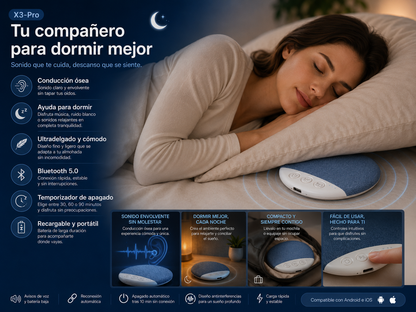 Parlante Ultra Slim bluetooth para dormir